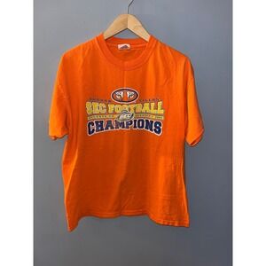 Auburn Tigers SEC Football Champions 2004 Orange T Shirt Size L